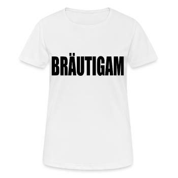Bräutigam - Frauen T-Shirt atmungsaktiv - Weiß - Vorne - AI Model Female 172 dark (172cm)