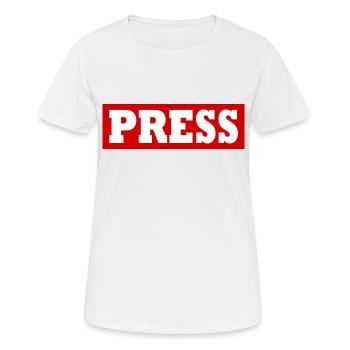 Press - T-shirt respirant Femme - blanc - Devant - AI Model Female 172 dark (172cm)