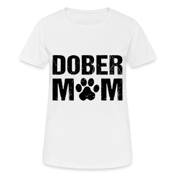 Dober Maman Doberman Chiens - T-shirt respirant Femme - blanc - Devant - AI Model Female 172 dark (172cm)