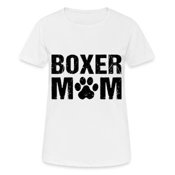 Boxer Mom German Boxer Dogs - Women's Breathable T-Shirt - white - Front - AI Model Female 172 dark (172cm)