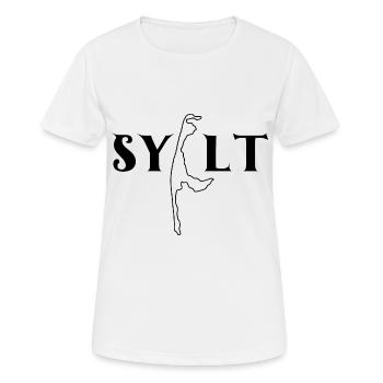 L’île de Sylt - T-shirt respirant Femme - blanc - Devant - AI Model Female 172 dark (172cm)