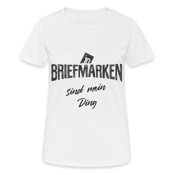 Philatelie - Frauen T-Shirt atmungsaktiv - Weiß - Vorne - AI Model Female 172 dark (172cm)