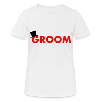 Groom - T-shirt respirant Femme - blanc - Devant - AI Model Female 172 dark (172cm)