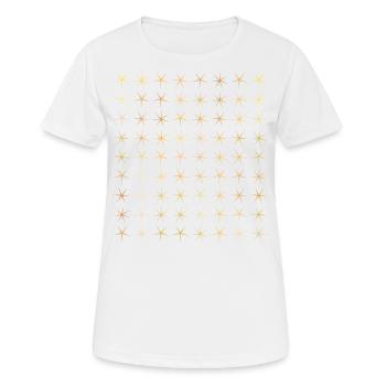 motif d'étoile - T-shirt respirant Femme - blanc - Devant - AI Model Female 172 dark (172cm)