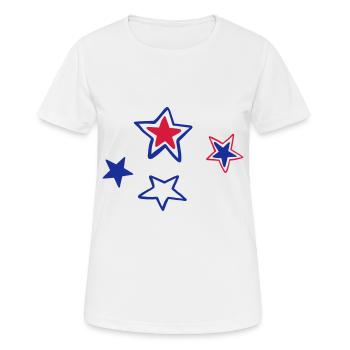 USA star sky - T-shirt respirant Femme - blanc - Devant - AI Model Female 172 dark (172cm)