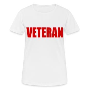 VÉTÉRAN - T-shirt respirant Femme - blanc - Devant - AI Model Female 172 dark (172cm)