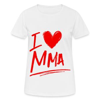 J’aime Mma - T-shirt respirant Femme - blanc - Devant - AI Model Female 172 dark (172cm)