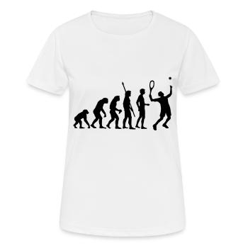 evolution_tennis_b_1c - Women's Breathable T-Shirt - white - Front - AI Model Female 172 dark (172cm)