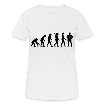 Polizei - Frauen T-Shirt atmungsaktiv - Weiß - Vorne - AI Model Female 172 dark (172cm)