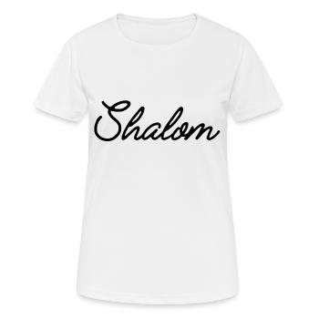 Shalom - T-shirt respirant Femme - blanc - Devant - AI Model Female 172 dark (172cm)