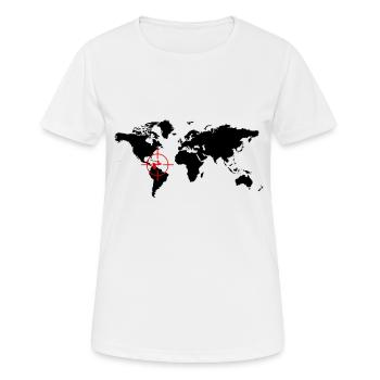 Guadeloupe - T-shirt respirant Femme - blanc - Devant - AI Model Female 172 dark (172cm)