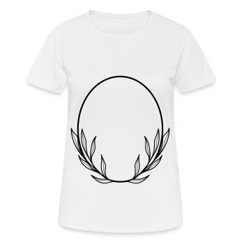 Couronne florale boho feuille de saule - T-shirt respirant Femme - blanc - Devant - AI Model Female 172 dark (172cm)
