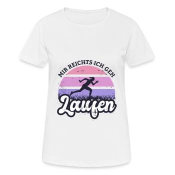 Mir reichts ich geh laufen Frauen Laufen - Frauen T-Shirt atmungsaktiv - Weiß - Vorne - AI Model Female 172 dark (172cm)