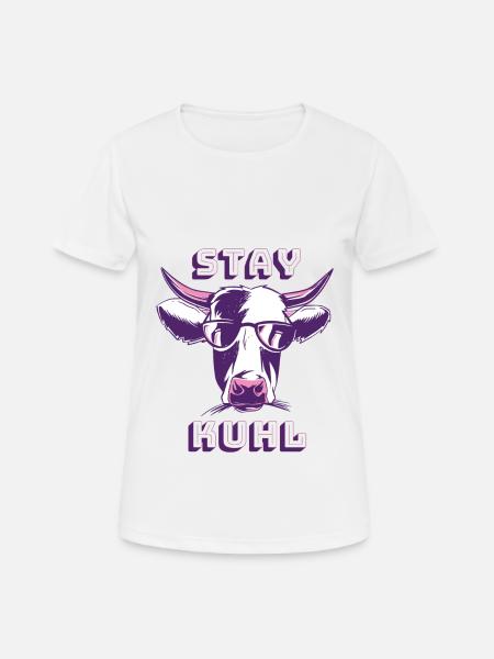 Stay kuhl - Frauen T-Shirt atmungsaktiv - Weiß