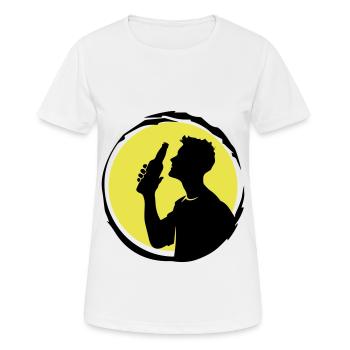 Beer Drinking Silhouette Party - Women's Breathable T-Shirt - white - Front - AI Model Female 172 dark (172cm)