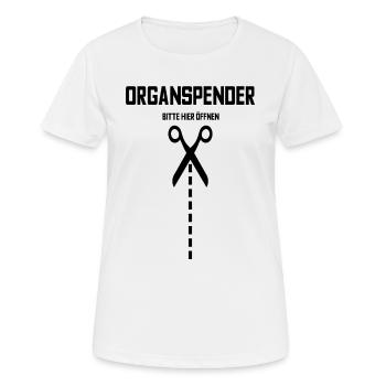 Organe Donor Donor Transplant OP Gift - T-shirt respirant Femme - blanc - Devant - AI Model Female 172 dark (172cm)