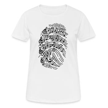 Musik Notenschlüssel Hobbymusiker Klavierspieler - Frauen T-Shirt atmungsaktiv - Weiß - Vorne - AI Model Female 172 dark (172cm)