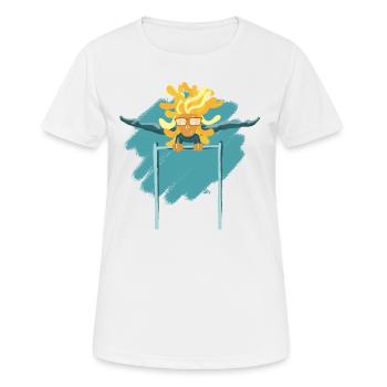 Gymnastics Girl Bars - Frauen T-Shirt atmungsaktiv - Weiß - Vorne - AI Model Female 172 dark (172cm)