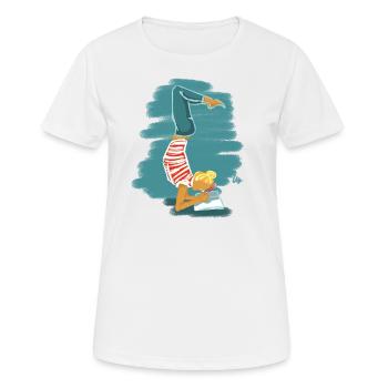 Handstand Yoga Sport Acrobatics Gymnastics - Women's Breathable T-Shirt - white - Front - AI Model Female 172 dark (172cm)