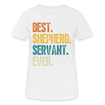 MEILLEUR SERVITEUR BERGER DE TOUS LES TEMPS - T-shirt respirant Femme - blanc - Devant - AI Model Female 172 dark (172cm)