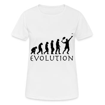 Tennis Evolution - Frauen T-Shirt atmungsaktiv - Weiß - Vorne - AI Model Female 172 dark (172cm)