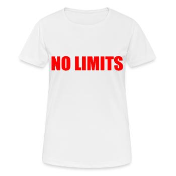 No limits - Frauen T-Shirt atmungsaktiv - Weiß - Vorne - AI Model Female 172 dark (172cm)
