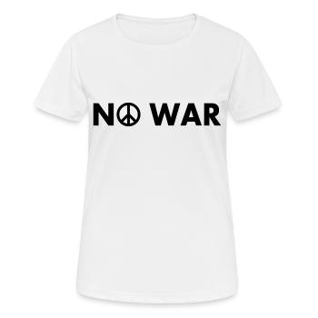 No war - T-shirt respirant Femme - blanc - Devant - AI Model Female 172 dark (172cm)