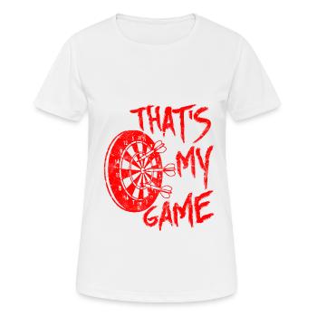 Jeu de fléchettes jeu de fléchettes - T-shirt respirant Femme - blanc - Devant - AI Model Female 172 dark (172cm)
