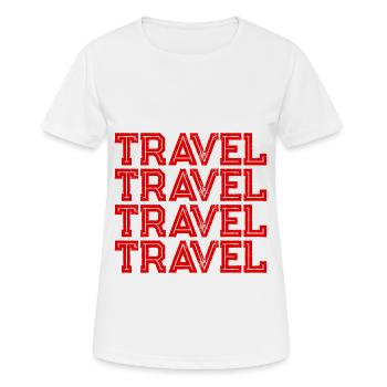 Travel travel vacation - Women's Breathable T-Shirt - white - Front - AI Model Female 172 dark (172cm)