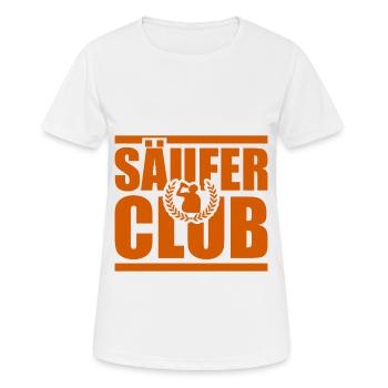 Säufer Club Team Saufen - Frauen T-Shirt atmungsaktiv - Weiß - Vorne - AI Model Female 172 dark (172cm)