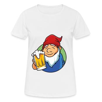 nain de jardin bière nain - T-shirt respirant Femme - blanc - Devant - AI Model Female 172 dark (172cm)