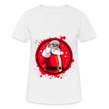 Santa Claus Santa Cool Blob - T-shirt respirant Femme - blanc - Devant - AI Model Female 172 dark (172cm)