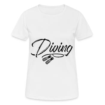 plongée plongée - T-shirt respirant Femme - blanc - Devant - AI Model Female 172 dark (172cm)
