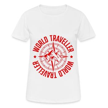 Travel Compass Travel - Women's Breathable T-Shirt - white - Front - AI Model Female 172 dark (172cm)