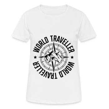Travel Compass Travel - Women's Breathable T-Shirt - white - Front - AI Model Female 172 dark (172cm)