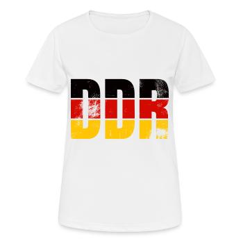 DDR rétro Allemagne - T-shirt respirant Femme - blanc - Devant - AI Model Female 172 dark (172cm)