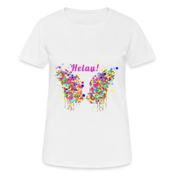 Ailes, confettis, ailes d’ange, carnaval, helau - T-shirt respirant Femme - blanc - Devant - AI Model Female 172 dark (172cm)