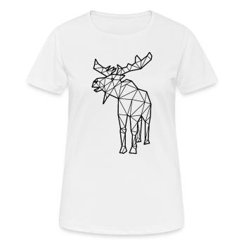 Polygone d'orignal - T-shirt respirant Femme - blanc - Devant - AI Model Female 172 dark (172cm)