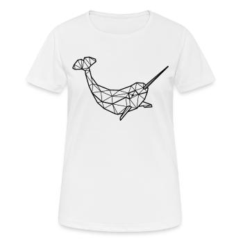 Polygone narval - T-shirt respirant Femme - blanc - Devant - AI Model Female 172 dark (172cm)