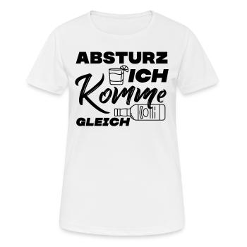 Absturz Party Spruch - Frauen T-Shirt atmungsaktiv - Weiß - Vorne - AI Model Female 172 dark (172cm)