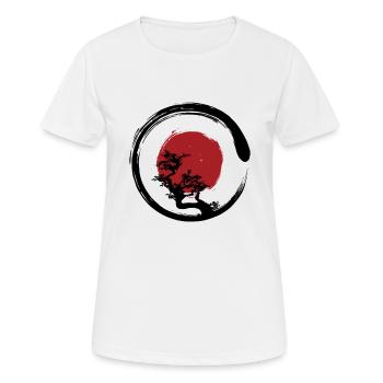 Zen Circle Bonzai - Frauen T-Shirt atmungsaktiv - Weiß - Vorne - AI Model Female 172 dark (172cm)
