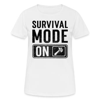 Mode Survie activé - T-shirt respirant Femme - blanc - Devant - AI Model Female 172 dark (172cm)