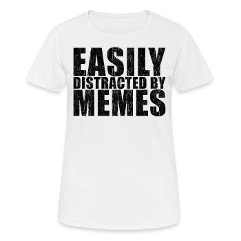 Meme funny saying - Women's Breathable T-Shirt - white - Front - AI Model Female 172 dark (172cm)