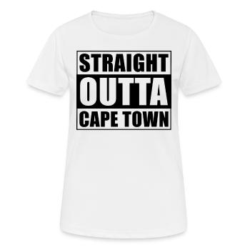 Straight outta Kapstadt - Frauen T-Shirt atmungsaktiv - Weiß - Vorne - AI Model Female 172 dark (172cm)
