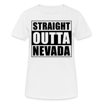 Straight outta Nevada - Frauen T-Shirt atmungsaktiv - Weiß - Vorne - AI Model Female 172 dark (172cm)