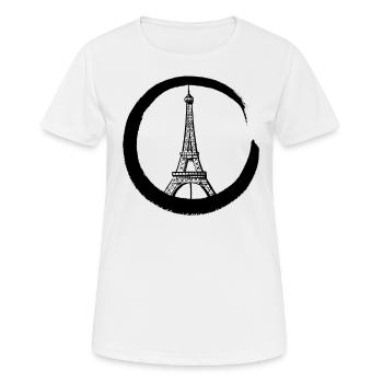 Tour Eiffel Paris - T-shirt respirant Femme - blanc - Devant - AI Model Female 172 dark (172cm)