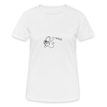 Beat im Ohr - Frauen T-Shirt atmungsaktiv - Weiß - Vorne - AI Model Female 172 dark (172cm)