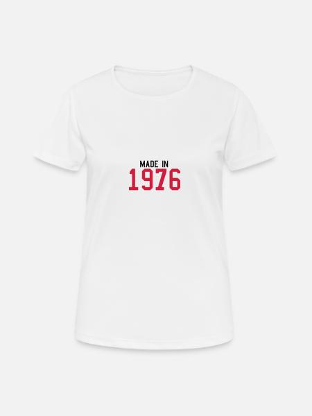1976 - Frauen T-Shirt atmungsaktiv - Weiß