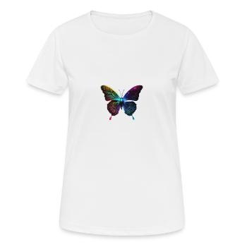 PRETTY BUTTERFLY - Women's Breathable T-Shirt - white - Front - AI Model Female 172 dark (172cm)