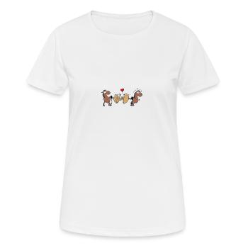 Halbkugelversuch Otto von Guericke - Frauen T-Shirt atmungsaktiv - Weiß - Vorne - AI Model Female 172 dark (172cm)